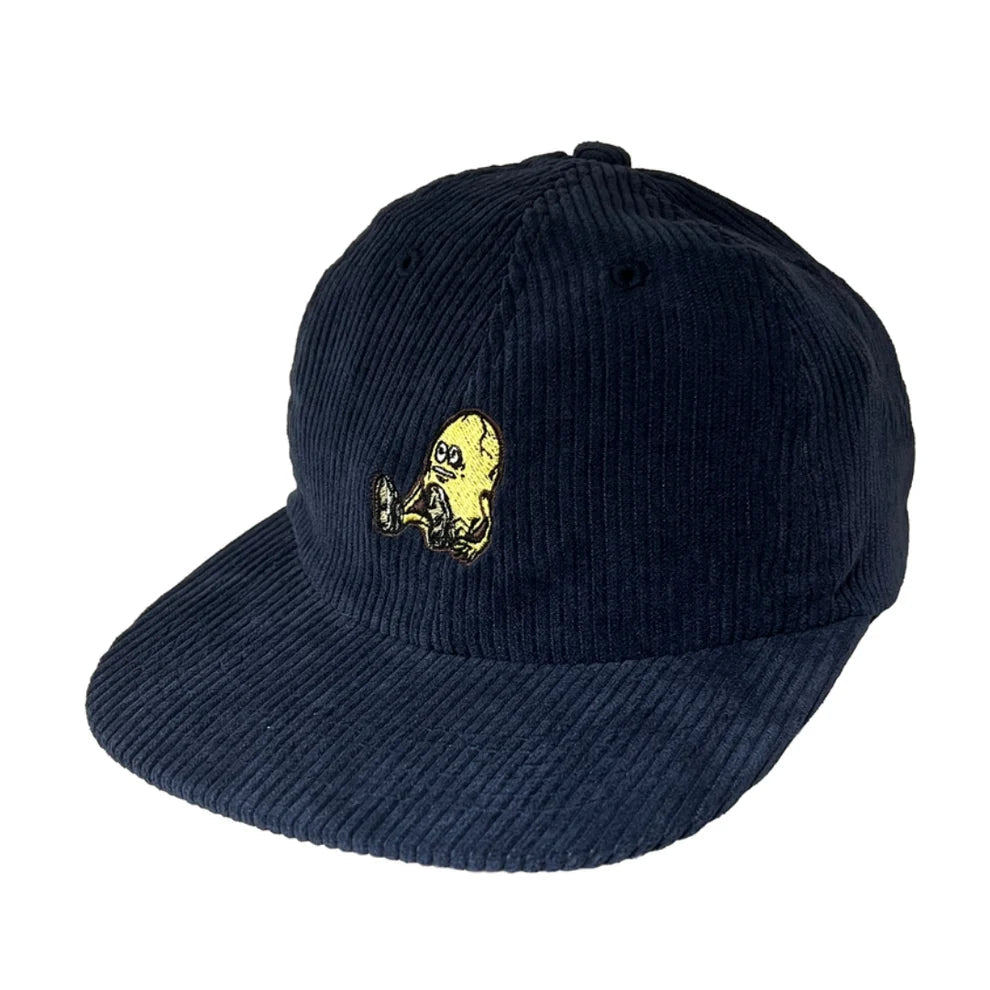 Heroin - Corduroy Egg Snapback Hat - Navy - Switch Skate & Snow