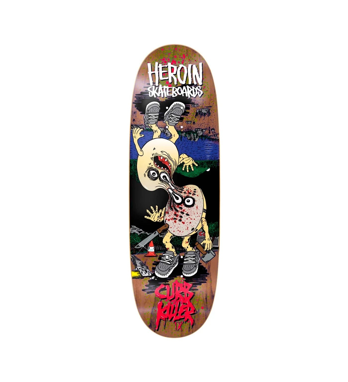 Heroin Curb Killer 9 Merged Deck - 10.0 *Assorted Stains* - Switch Skate & Snow