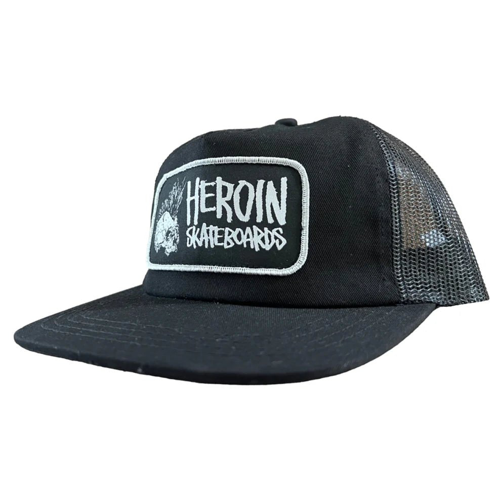 Heroin - Punk Skull Trucker Hat - Black - Switch Skate & Snow