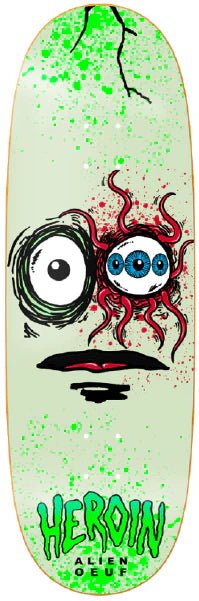 Heroin Space Egg 3 Deck - 10.0 *Stains Vary* - Switch Skate & Snow