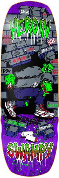 Heroin Swampy Stomp Deck - 10.5 *Stains Vary* - Switch Skate & Snow