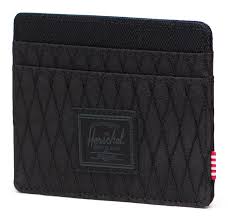Herschel Charlie Cardholder Wallet - Black Diamond/Black - Switch Skate & Snow