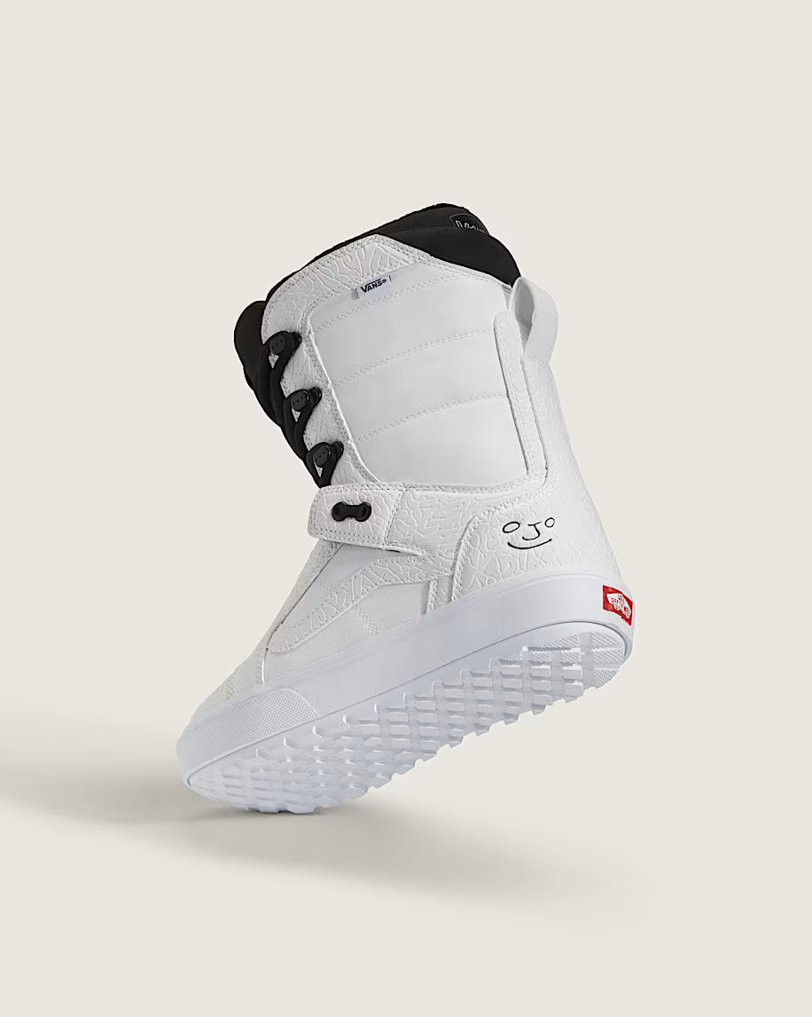 Vans Hi-Standard OG Snowboard Boot – White Classic Lace-Up - Rear View