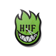 HUF X Spitfire Bighead Clock - HUF Green - Switch Skate & Snow