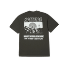 HUF X Spitfire Burn Heavyweight T-Shirt - Washed Black - Switch Skate & Snow
