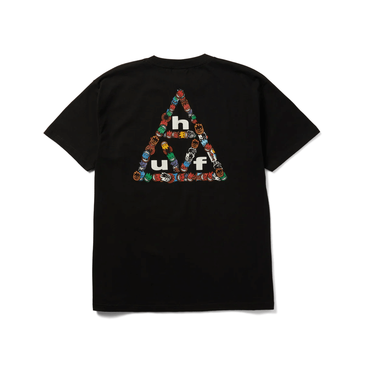 HUF X Spitfire Sticker Triple Triangle T-Shirt - Black - Switch Skate & Snow