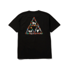 HUF X Spitfire Sticker Triple Triangle T-Shirt - Black - Switch Skate & Snow