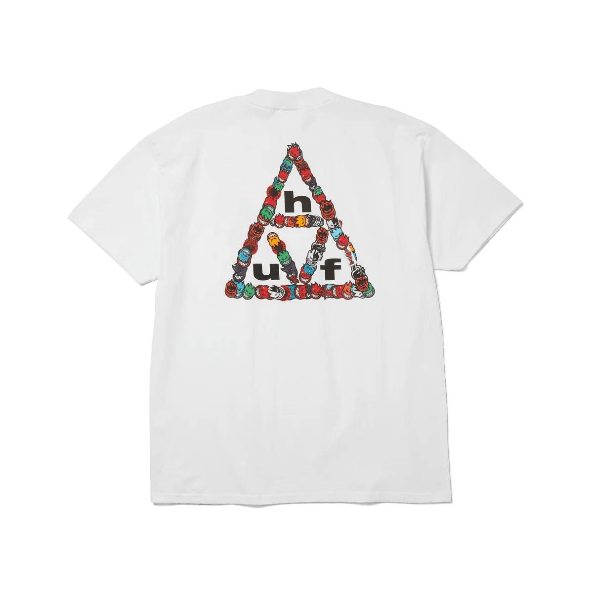 HUF X Spitfire Sticker Triple Triangle T-Shirt - White - Switch Skate & Snow