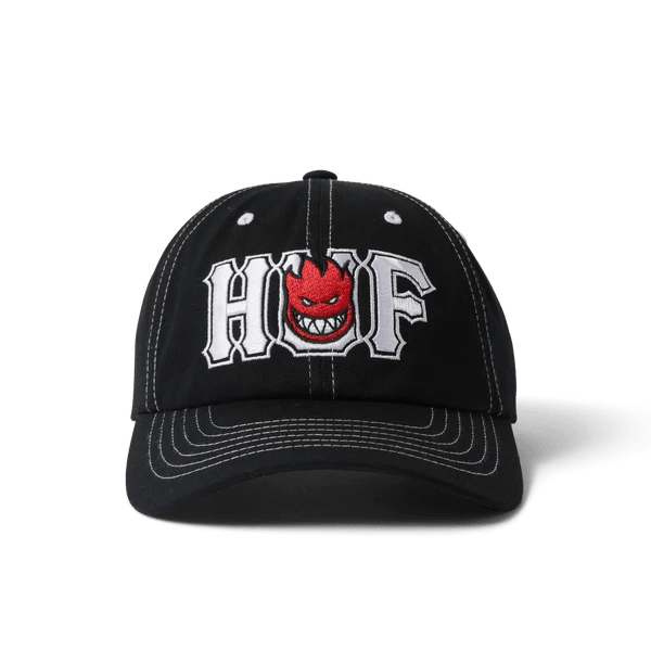 HUF X Spitfire Union Snapback Hat - Black - Switch Skate & Snow