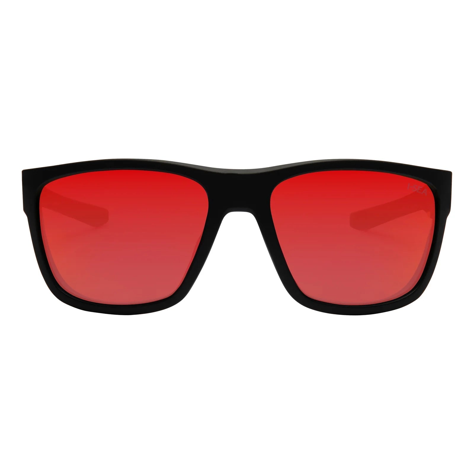 I - Sea Greyson 2.0 Polarized Rubber Sunglasses - Black/Red Mirror - Switch Skate & Snow