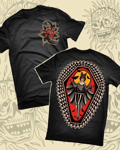Take To The Grave - Bat Lady T-Shirt - Black
