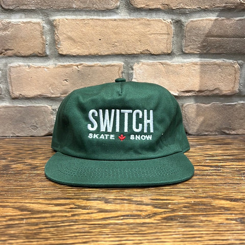 Switch OG Logo 5-Panel Snapback Hat - Hunter Green
