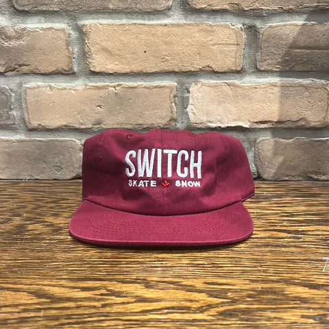 Switch OG Logo 6-Panel Strap Back Hats - Wine