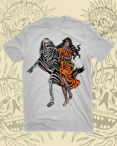 Take To The Grave - Walk With Death T-Shirt - White