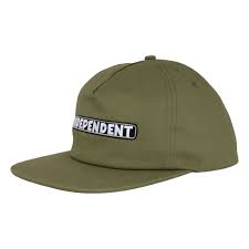 Independent Bar Logo Snapback Hat - Khaki - Switch Skate & Snow
