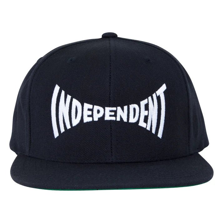 Independent Span Embroidered Snapback Hat - Dark Navy/White - Switch Skate & Snow