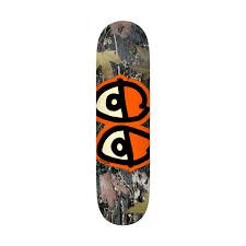 Krooked Team Eyes Camo Deck - 8.25 - Orange - Switch Skate & Snow