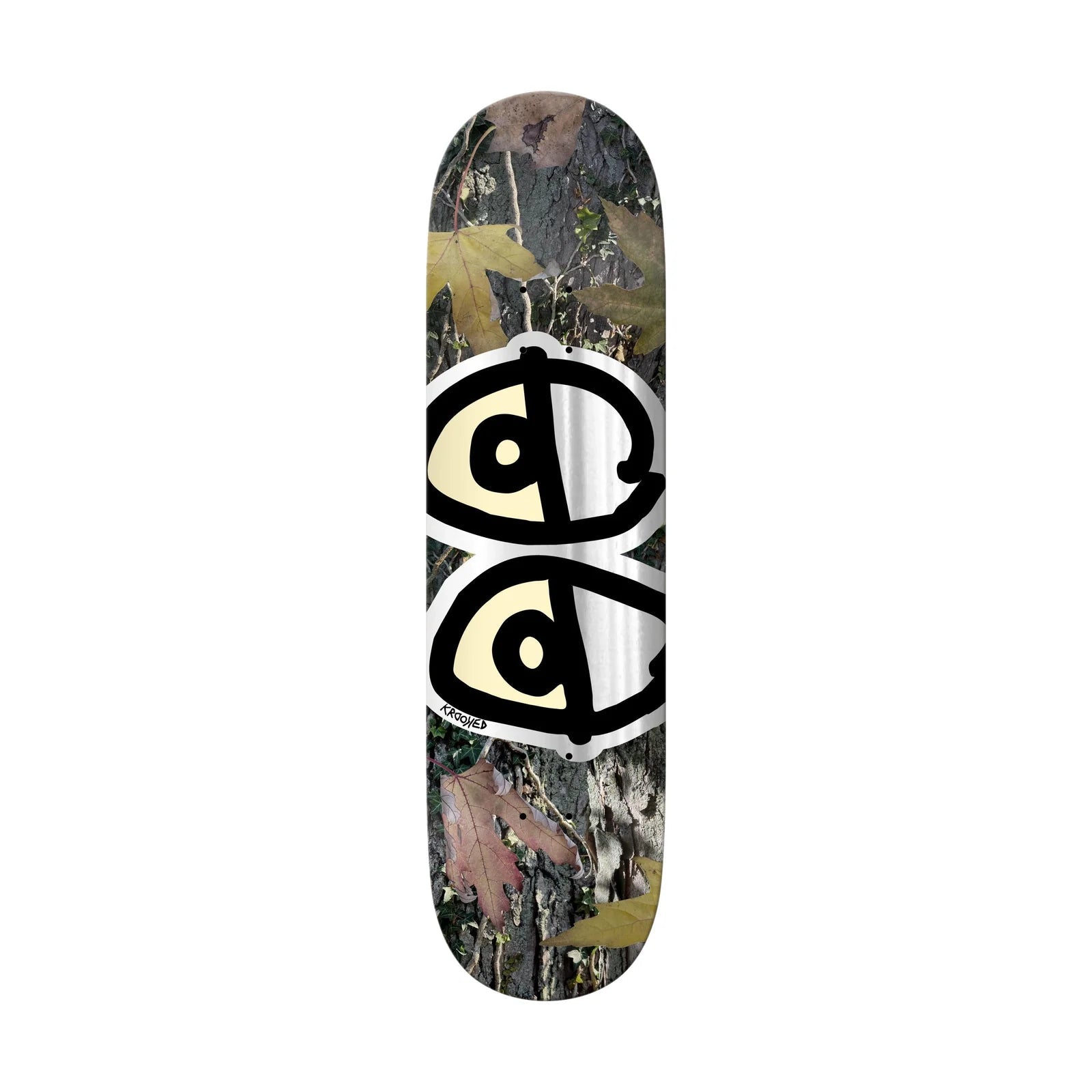 Krooked Team Eyes Camo Deck - 8.5 - Silver Foil - Switch Skate & Snow
