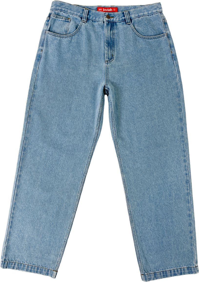 Loviah OG Baggy 5 Pocket Denim Pants - White Blue Wash - Switch Skate & Snow