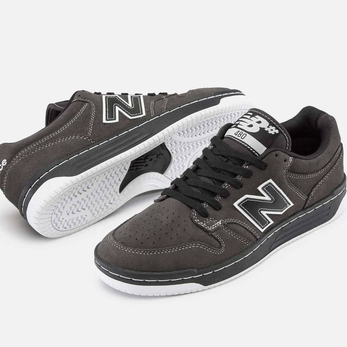 New Balance Numeric 480 Shoes - Black Cement - Switch Skate & Snow