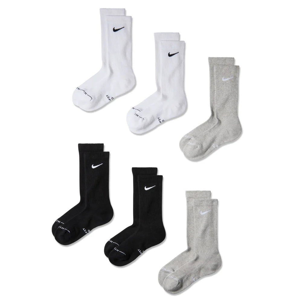 Nike Everyday Elevated Crew 6 Pack Socks - Assorted Multi Colour - Switch Skate & Snow
