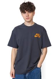 Nike SB Icon T-Shirt - Smoke Grey/Orange - Switch Skate & Snow