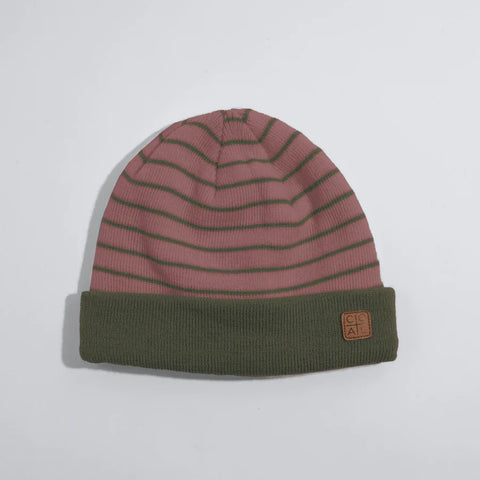 Coal 2024 Harbor Beanie - Olive Stripe