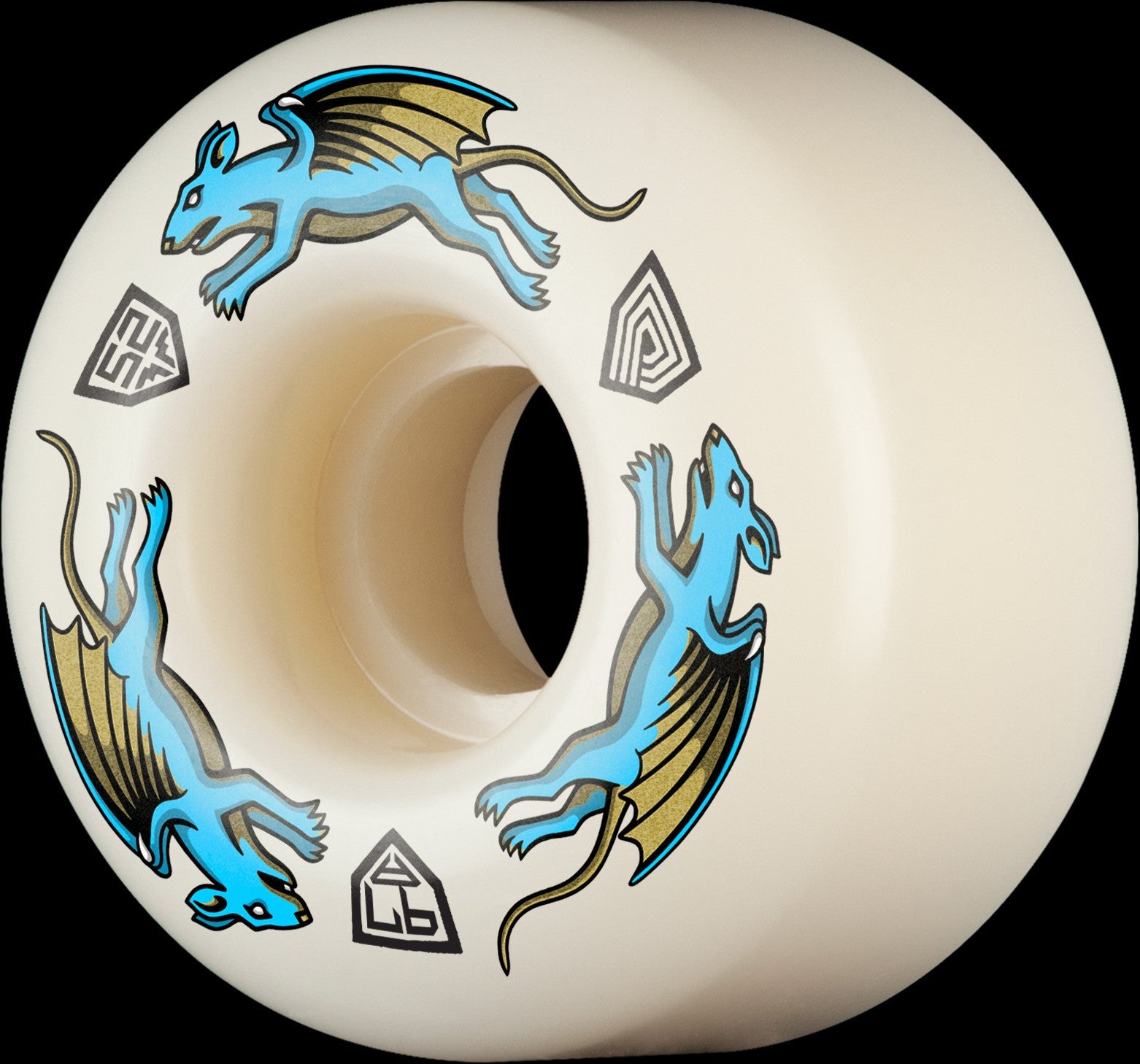 Powell Peralta Dragon Formula Nano Rat Wheels - AV4 - 97A - 52mm x 34mm - Blue - Switch Skate & Snow