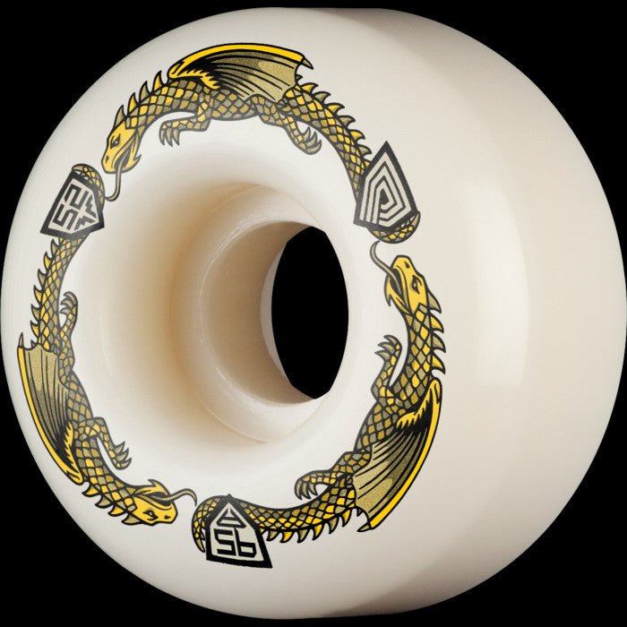 Powell Peralta Dragon Formula Wheels - V4 - 95A - 54mm x 34mm - Yellow - Switch Skate & Snow
