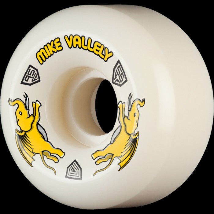 Powell Peralta Vallely Dragon Formula Wheels - V6 - 95A - 56mm x 36mm - Yellow - Switch Skate & Snow