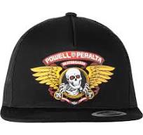 Powell Winged Ripper Snapback Hat - Black - Switch Skate & Snow