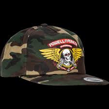 Powell Winged Ripper Snapback Hat - Camo - Switch Skate & Snow