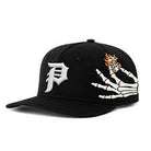 Primitive Bones A-Frame Snapback Hat - Black - Switch Skate & Snow