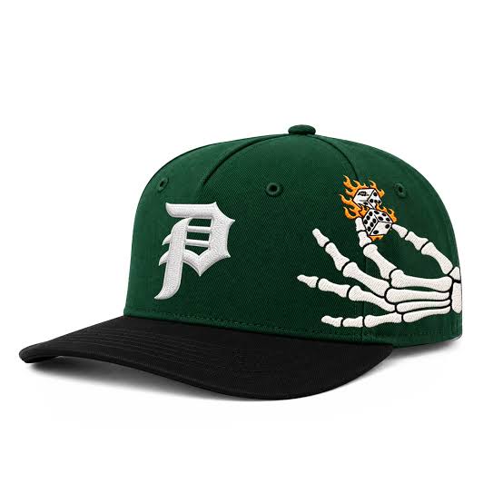 Primitive Bones A-Frame Snapback Hat - Forest Green - Switch Skate & Snow