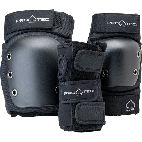 Pro - Tec Street JR 3 Pack Pads - Black - Switch Skate & Snow
