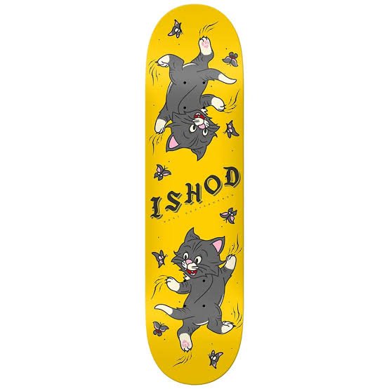Real Ishod Kitten Scratch Twin Tail Slick Deck - 8.38 - Yellow - Switch Skate & Snow