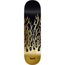 Real Nicole Flames Redux Twin Nose Deck - 8.25 - Gold - Switch Skate & Snow