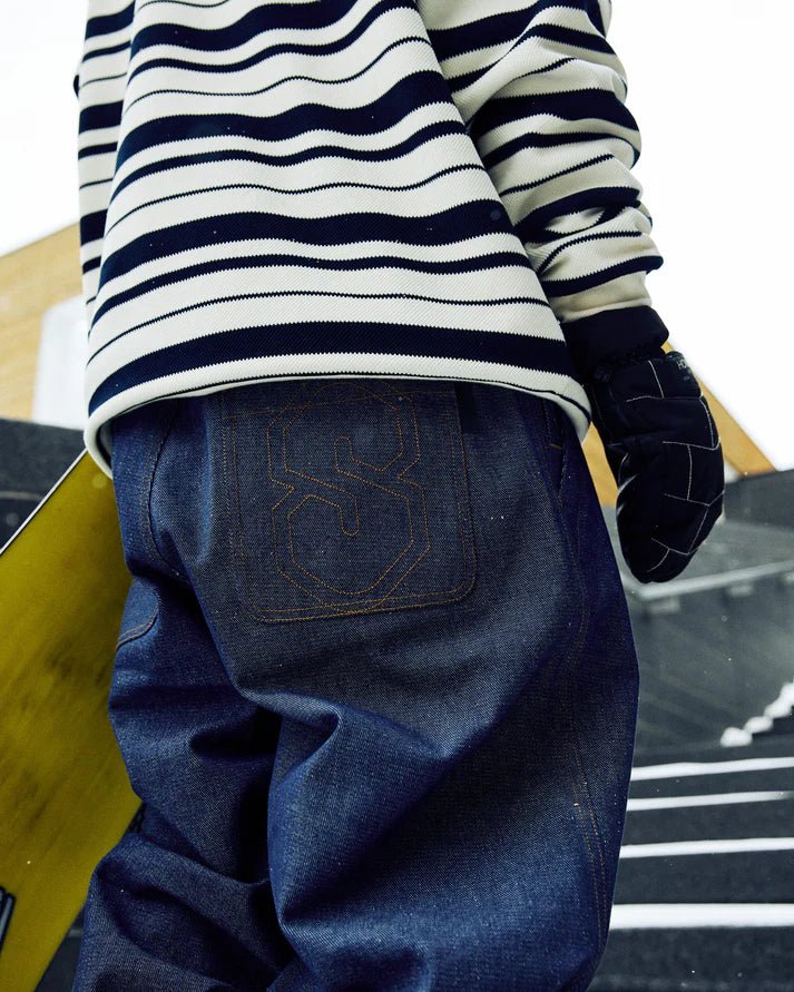 Souvenir 3 Ply Denim Snowboard Pants 2026 - Dark Denim Indigo - Switch Skate & Snow
