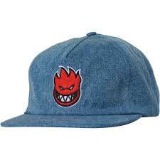 Spitfire Bighead Fill Snapback - Washed Denim/Red - Switch Skate & Snow