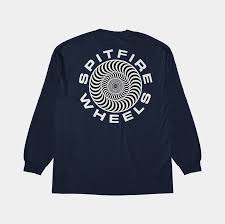 Spitfire Classic '87 Swirl Fill Longsleeve T-Shirt - Navy/White - Switch Skate & Snow