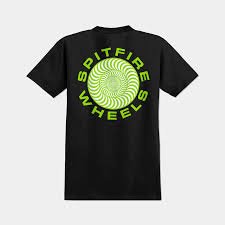 Spitfire Classic 87 Swirl Fill T-Shirt - Black/Green - White - Switch Skate & Snow