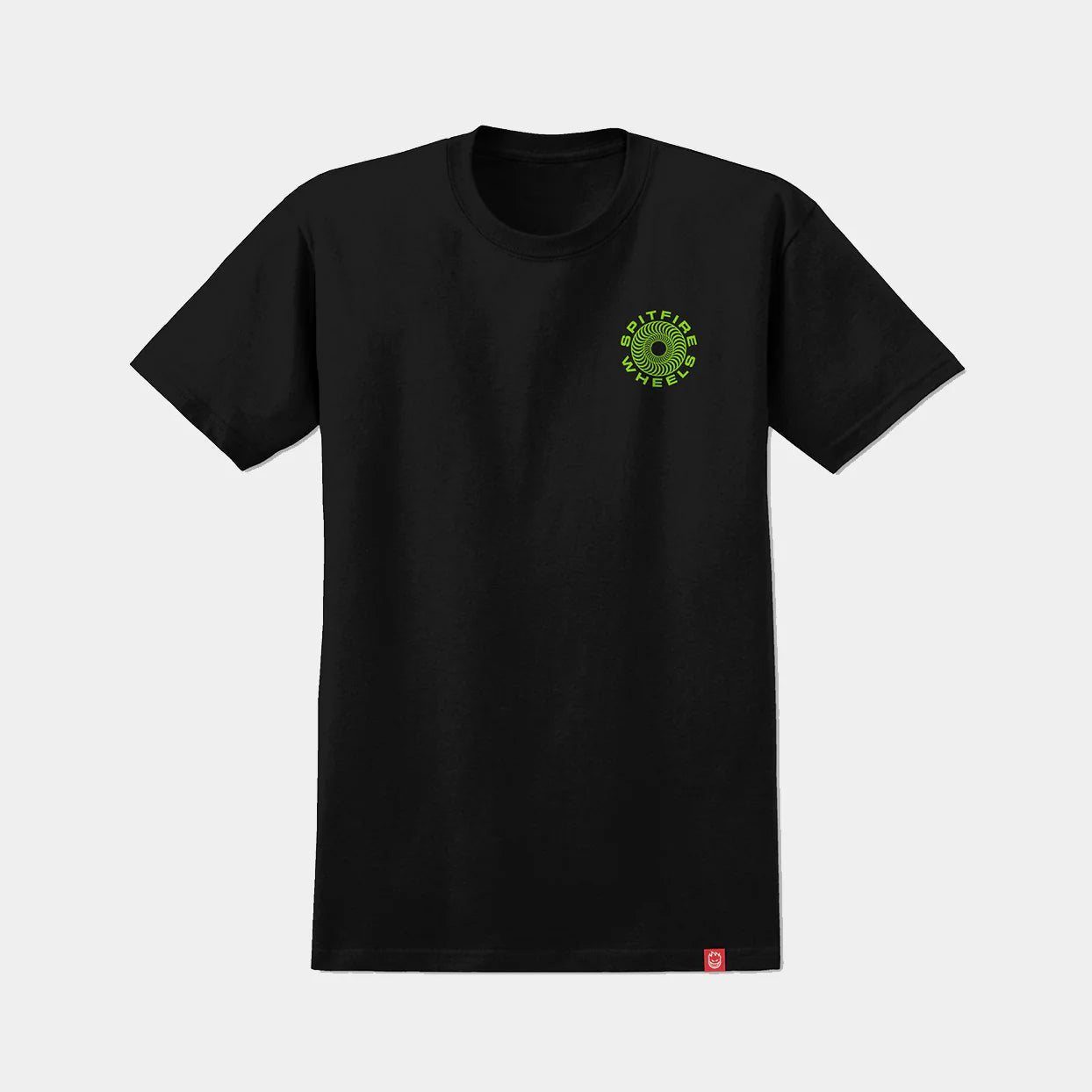 Spitfire Classic 87 Swirl Fill T-Shirt - Black/Green - White - Switch Skate & Snow