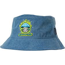 Spitfire Mushroom Bighead Bucket Hat - Washed Denim - Switch Skate & Snow