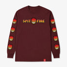 Spitfire OG Split Bighead Fade Fill Longsleeve T-Shirt - Maroon - Switch Skate & Snow