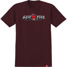 Spitfire Old E Drop Bighead T-Shirt - Burgundy/Red - Black - Switch Skate & Snow