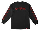 Spitfire Rough Scribble Bighead Longsleeve T-Shirt - Black/Red - Switch Skate & Snow