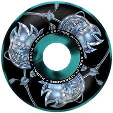 Spitfire X April F4 Bighead Rose Radial Wheels - 56mm 99D - Black/Blue - Switch Skate & Snow