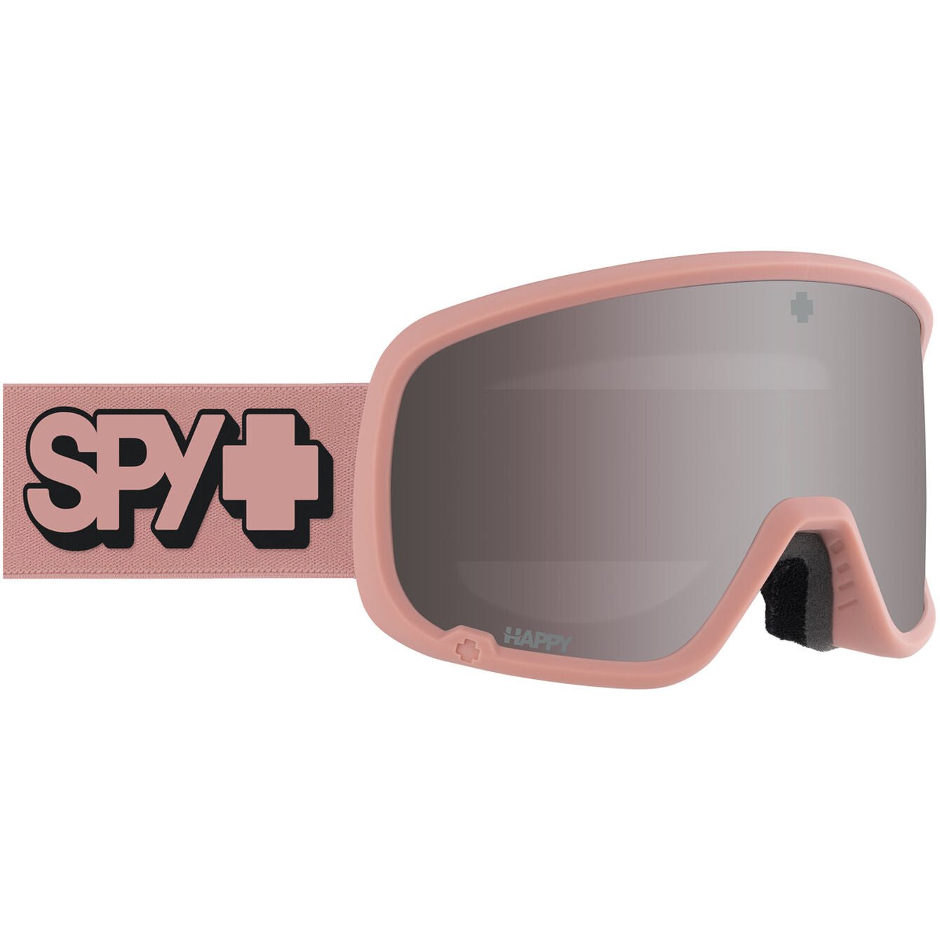 Spy Marshall 2.0 goggles dusty pink happy rose silver mirror front view
