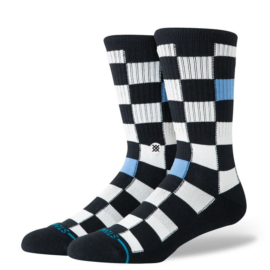 Stance Chef Check Crew Socks - Black - Switch Skate & Snow