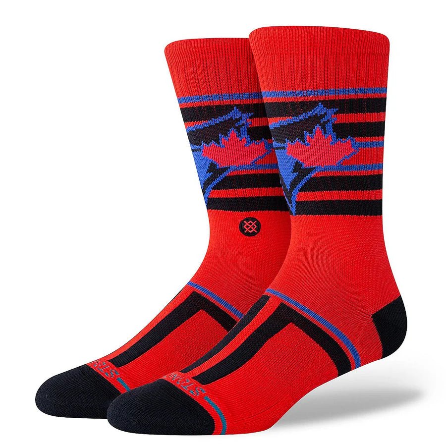 Stance MLB Blue Jays TS Crew Socks - Red - Switch Skate & Snow